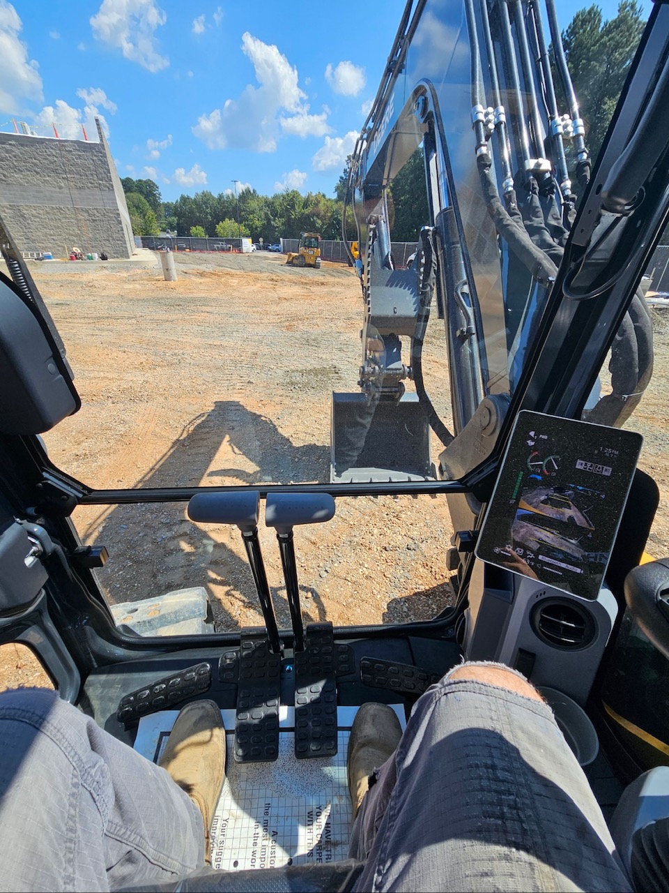 interior of excavator